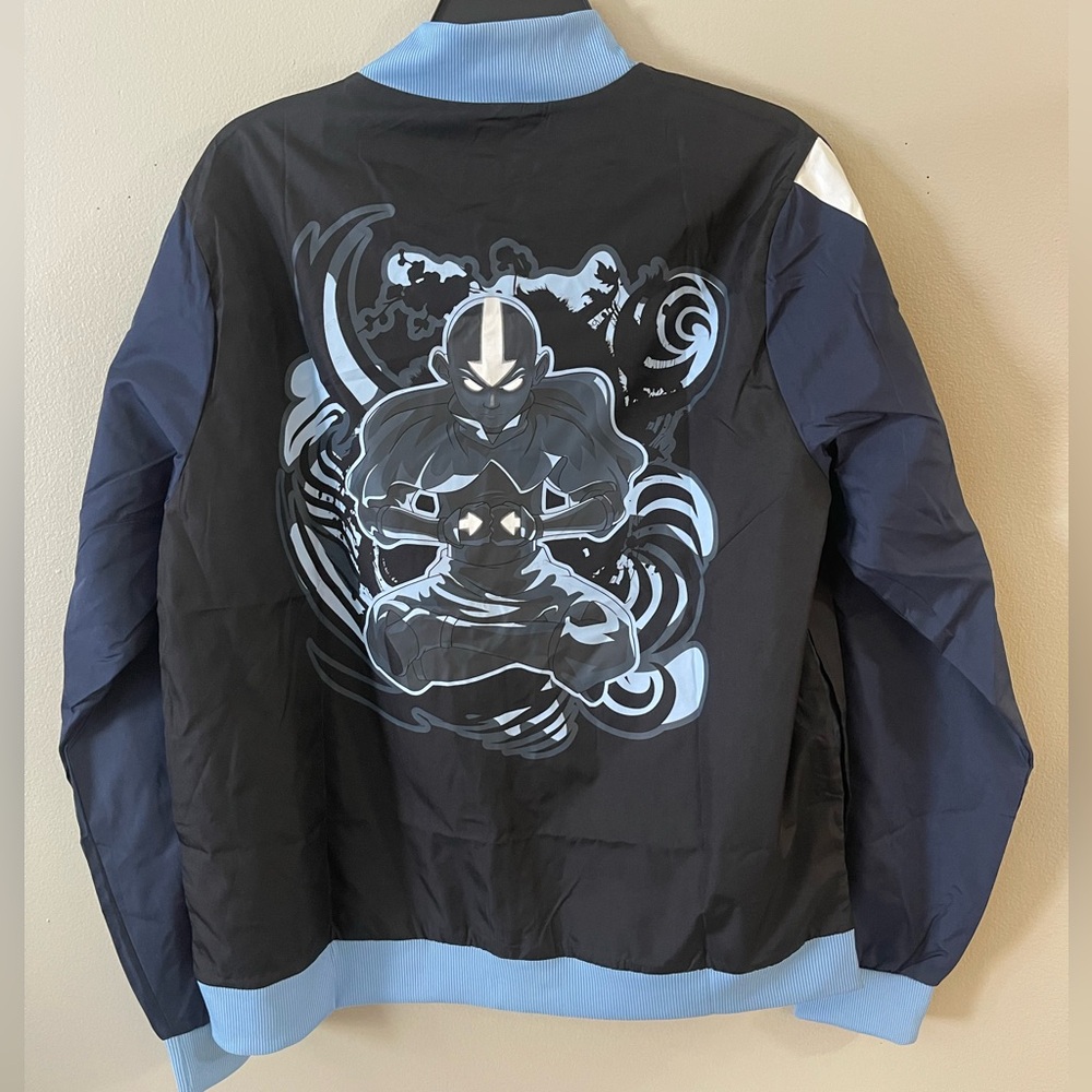 Avatar Men's Black and Blue Bomber Jacket